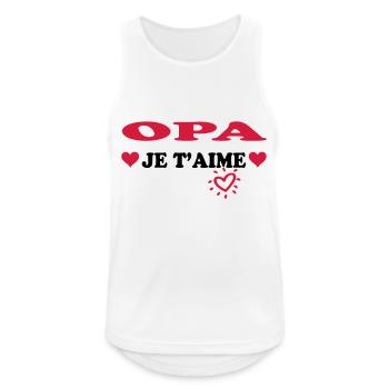 OPA je t'aime - Débardeur respirant Homme - blanc - Devant - Nick (188cm)