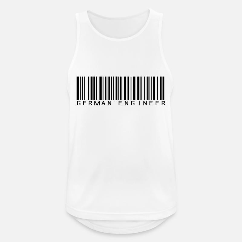 German Engineer - Männer Tank Top atmungsaktiv - Weiß
