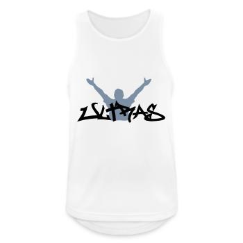 Ultras pos - Männer Tank Top atmungsaktiv - Weiß - Vorne - Nick (188cm)