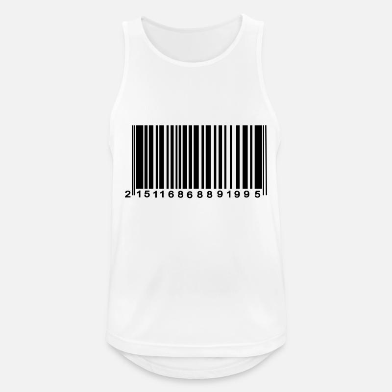 barcode encrypted - Men's Breathable Tank Top - white