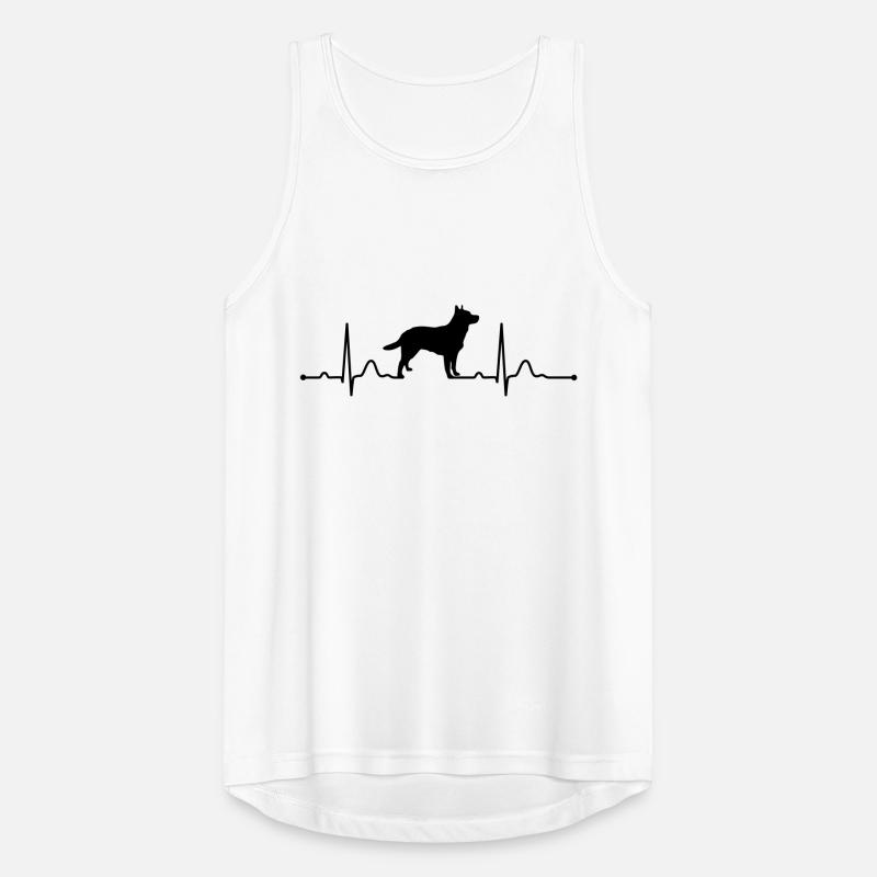 AUSTRALIJSKI BYDŁO PIES bicie serca Psy Pies Tank top męski oddychający