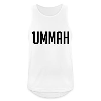 1ummah BLK - Men's Breathable Tank Top - white - Front - Nick (188cm)