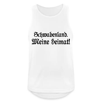 Schwabenland meine Heimat - Männer Tank Top atmungsaktiv - Weiß - Vorne - Nick (188cm)
