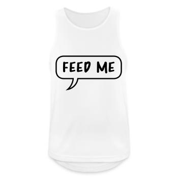 sprechblase reden comic cartoon feed me logo desig - Männer Tank Top atmungsaktiv - Weiß - Vorne - Nick (188cm)