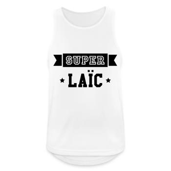 Athéisme / Athée / Religion / Laïc / Laïcité - Débardeur respirant Homme - blanc - Devant - Nick (188cm)