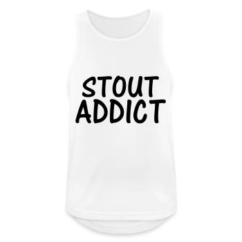 stout addict - Men's Breathable Tank Top - white - Front - Nick (188cm)