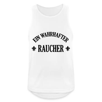 Raucher Raucherin Rauchen Tabak Zigarette Cannabis - Männer Tank Top atmungsaktiv - Weiß - Vorne - Nick (188cm)