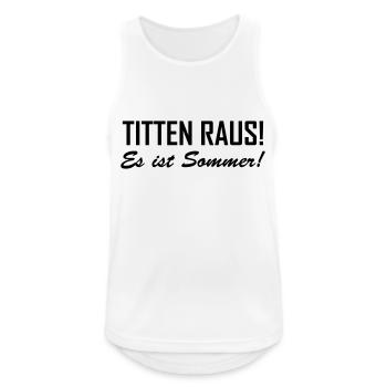 titten raus es ist sommer - Männer Tank Top atmungsaktiv - Weiß - Vorne - Nick (188cm)