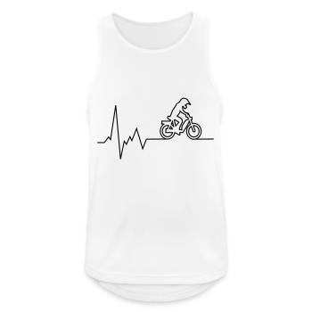 herzschlag mofa - Männer Tank Top atmungsaktiv - Weiß - Vorne - Nick (188cm)