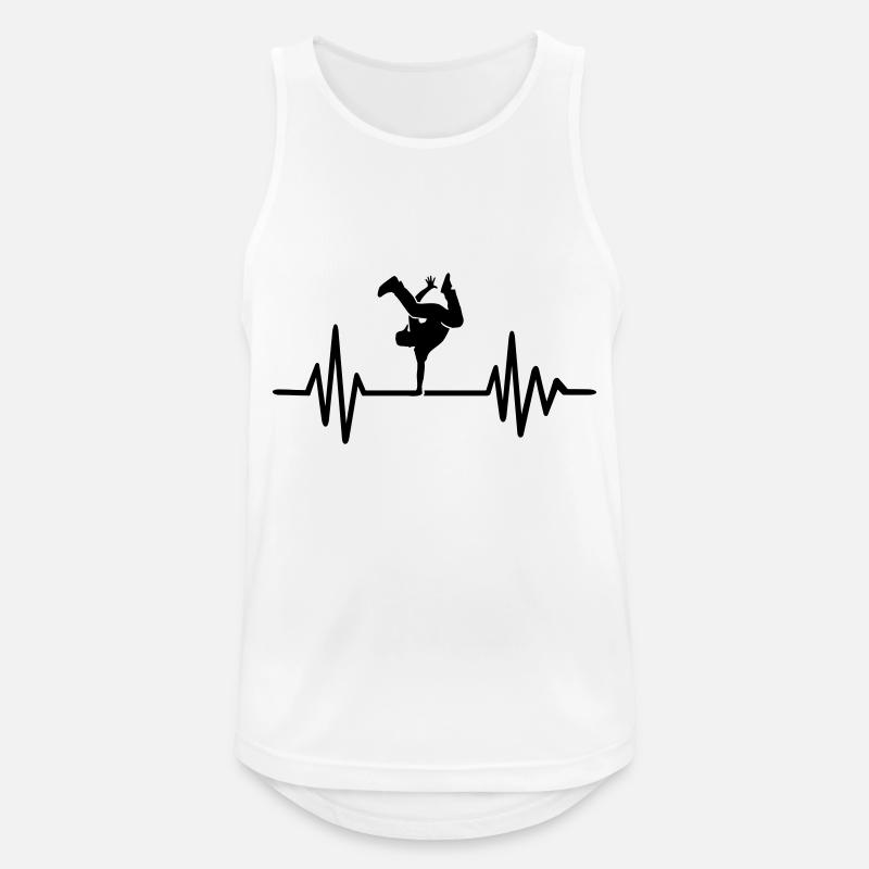 Breakdance - Männer Tank Top atmungsaktiv - Weiß
