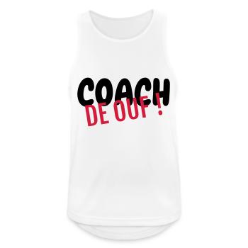 Coach / Coaching / Trainer / Sport - Männer Tank Top atmungsaktiv - Weiß - Vorne - Nick (188cm)