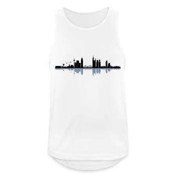 FRANKFURT am Main Allemagne Skyline Ville - Débardeur respirant Homme - blanc - Devant - Nick (188cm)
