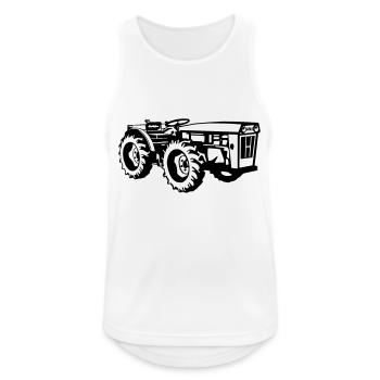 Holder Traktor Knicklenker AM2 AG3 - Männer Tank Top atmungsaktiv - Weiß - Vorne - Nick (188cm)