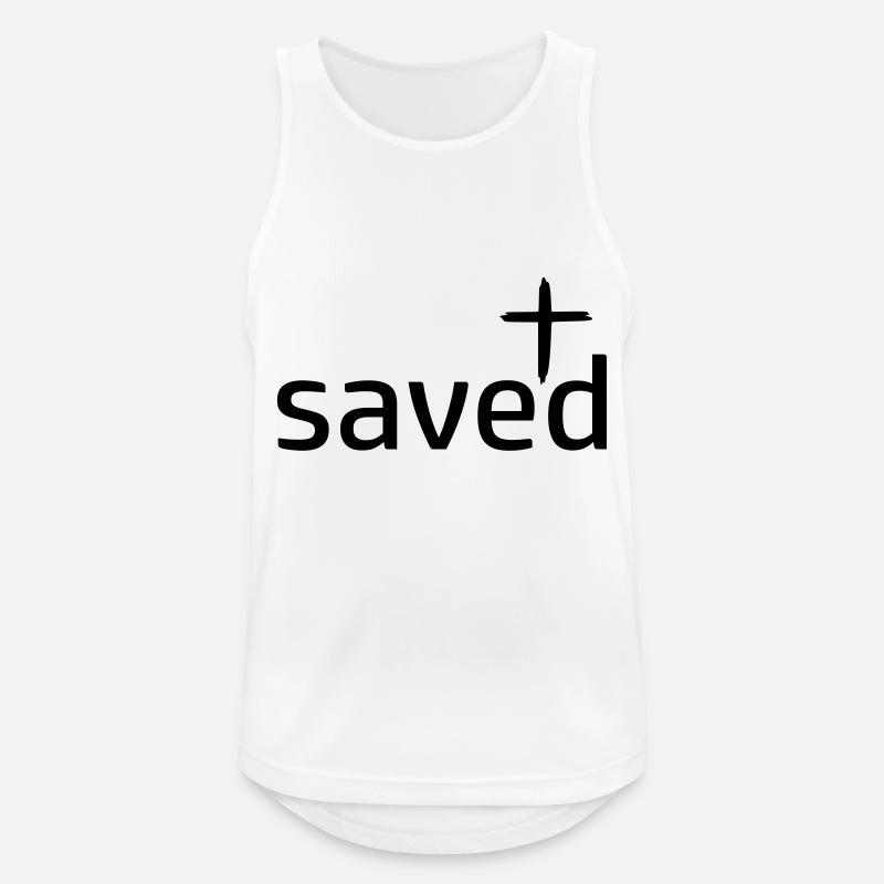 saved saved by csDesign - Men's Breathable Tank Top - white