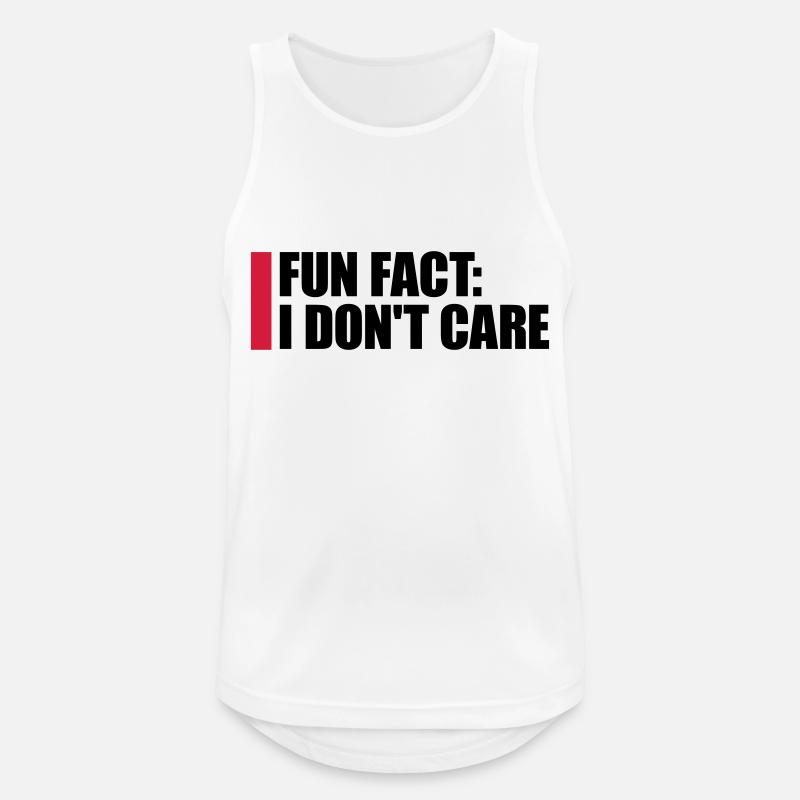I don't care fact - Men's Breathable Tank Top - white