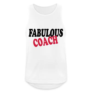 Fabulous COACH - Débardeur respirant Homme - blanc - Devant - Nick (188cm)