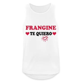 FRANGINE Te quiero - Débardeur respirant Homme - blanc - Devant - Nick (188cm)