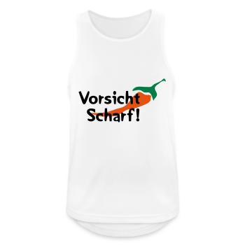 Caution Sharp! - Men's Breathable Tank Top - white - Front - Nick (188cm)
