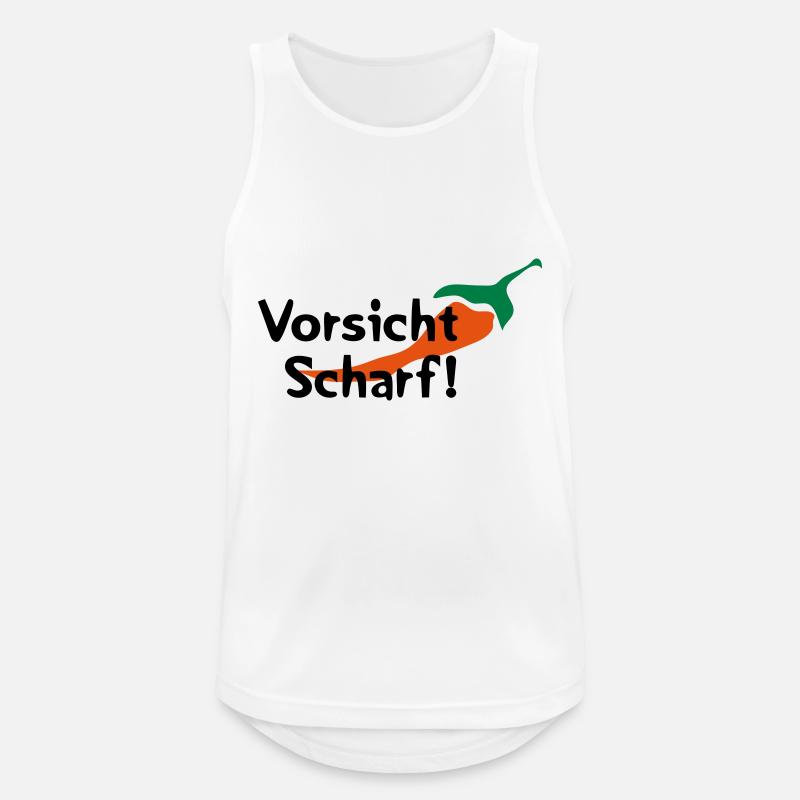 Caution Sharp! - Men's Breathable Tank Top - white