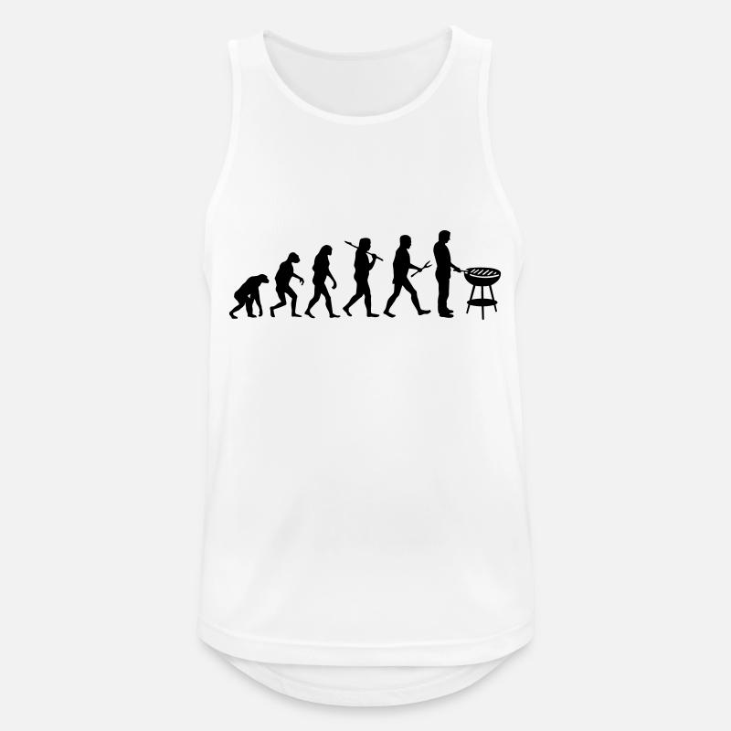 Evolution Mens BBQ - Männer Tank Top atmungsaktiv - Weiß