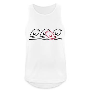 TWEETLERCOOLS - Gegen den Strom - Männer Tank Top atmungsaktiv - Weiß - Vorne - Nick (188cm)
