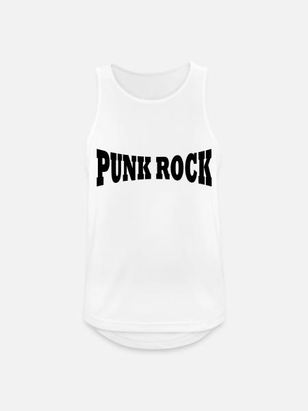 Punk Rock Schriftzug - Männer Tank Top atmungsaktiv - Weiß