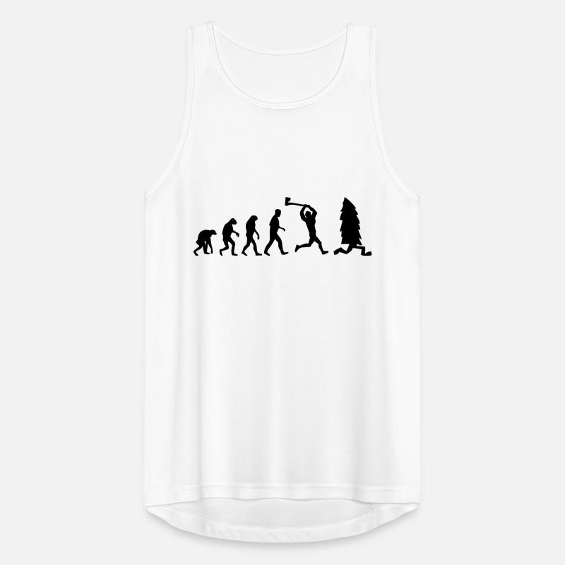 holzfäller evolution fun Männer Tank Top atmungsaktiv