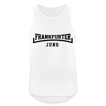 Frankfurter Jung - Männer Tank Top atmungsaktiv - Weiß - Vorne - Nick (188cm)