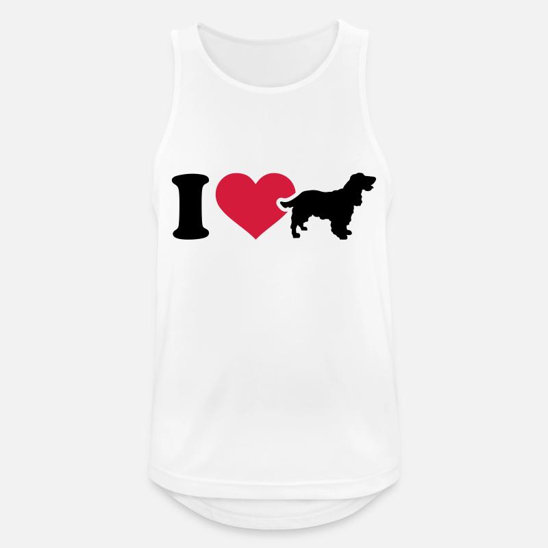 Cocker Spaniel - Männer Tank Top atmungsaktiv - Weiß
