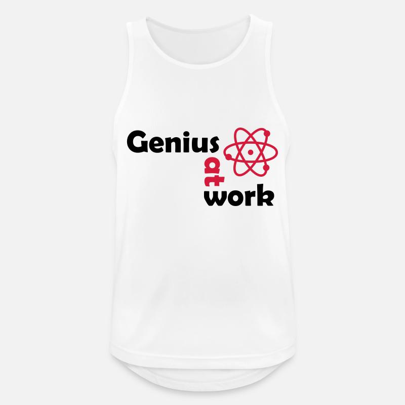 genius at work - Men's Breathable Tank Top - white