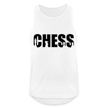 Schach - Männer Tank Top atmungsaktiv - Weiß - Vorne - Nick (188cm)