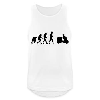 roller evolution - Männer Tank Top atmungsaktiv - Weiß - Vorne - Nick (188cm)
