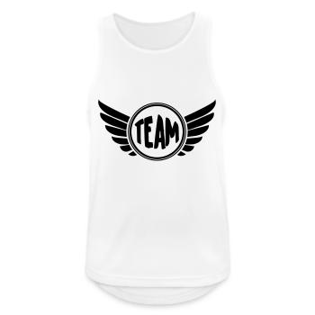 team - Männer Tank Top atmungsaktiv - Weiß - Vorne - Nick (188cm)