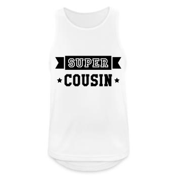 Super Cousin - Débardeur respirant Homme - blanc - Devant - Nick (188cm)