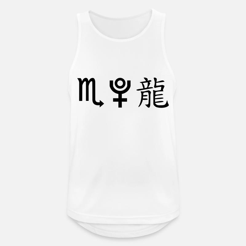 skorpion pluto drache - Männer Tank Top atmungsaktiv - Weiß