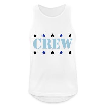 crew - Männer Tank Top atmungsaktiv - Weiß - Vorne - Nick (188cm)