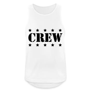 crew - Männer Tank Top atmungsaktiv - Weiß - Vorne - Nick (188cm)