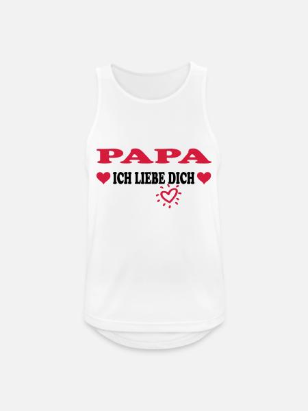 PAPA Ich liebe dich - Men's Breathable Tank Top - white