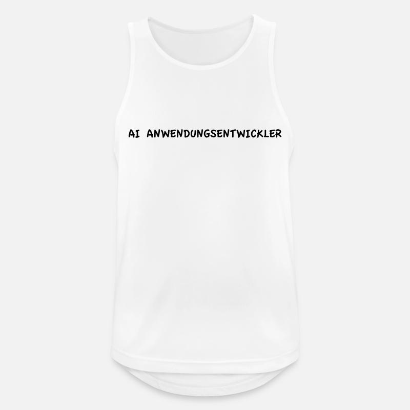 AI Application Developer - Men's Breathable Tank Top - white
