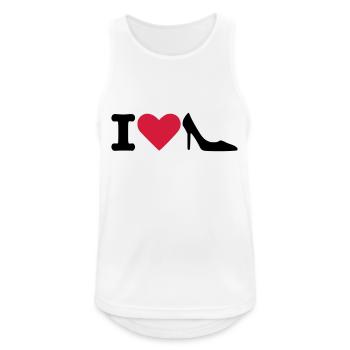 J'aime chaussure - I love Shoes - Débardeur respirant Homme - blanc - Devant - Nick (188cm)
