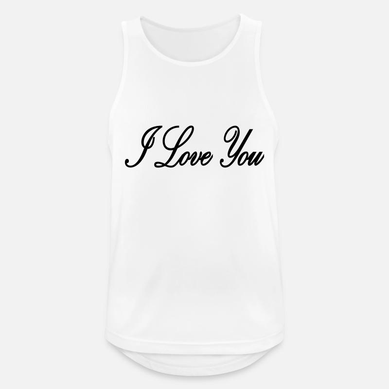 I Love You - Men's Breathable Tank Top - white