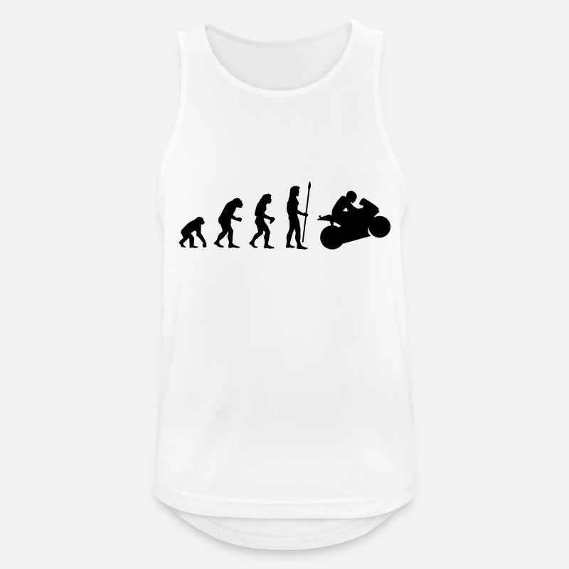 evolution_motorbike1 - Men's Breathable Tank Top - white