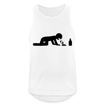 drink_and_puke - Men's Breathable Tank Top - white - Front - Nick (188cm)