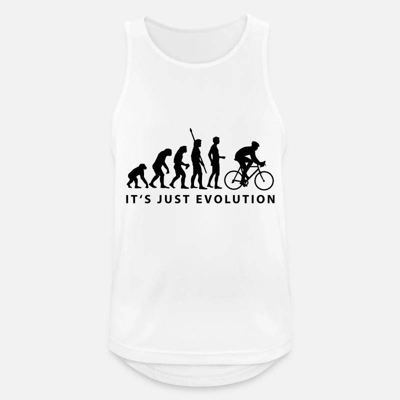 evolution_radfahrer_b - Männer Tank Top atmungsaktiv - Weiß