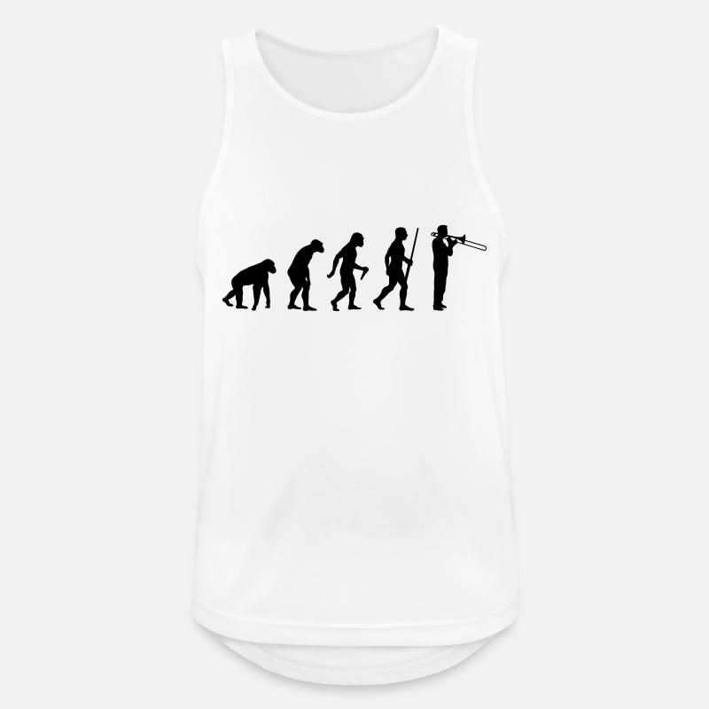 Trombone Evolution - Männer Tank Top atmungsaktiv - Weiß