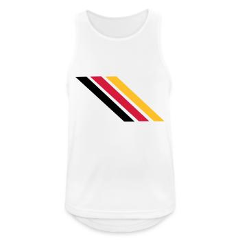 Deutschland Fahne - Männer Tank Top atmungsaktiv - Weiß - Vorne - Nick (188cm)