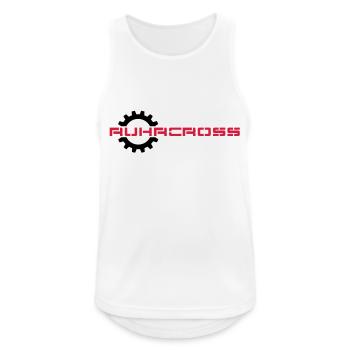 ruhrcross - Männer Tank Top atmungsaktiv - Weiß - Vorne - Nick (188cm)