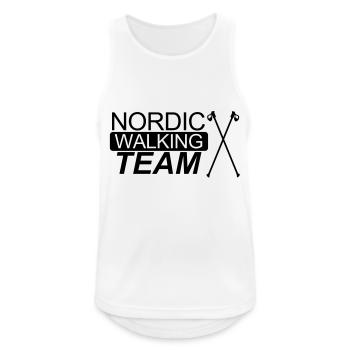NORDIC WALKING,WALKING,NORDIC,STÖCKE,0815 - Männer Tank Top atmungsaktiv - Weiß - Vorne - Nick (188cm)