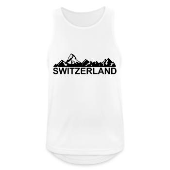 Suisse - Suisse - Suisse - Svizzera - Débardeur respirant Homme - blanc - Devant - Nick (188cm)