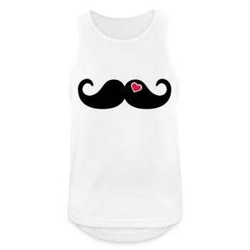 Mustache Beard - Men's Breathable Tank Top - white - Front - Nick (188cm)